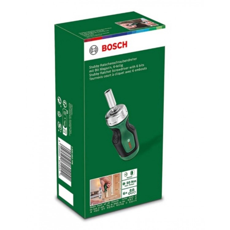 Bosch Cırcırlı Tornavida Değiştirilebilir 6 Uçlu 1600 A02 7PK