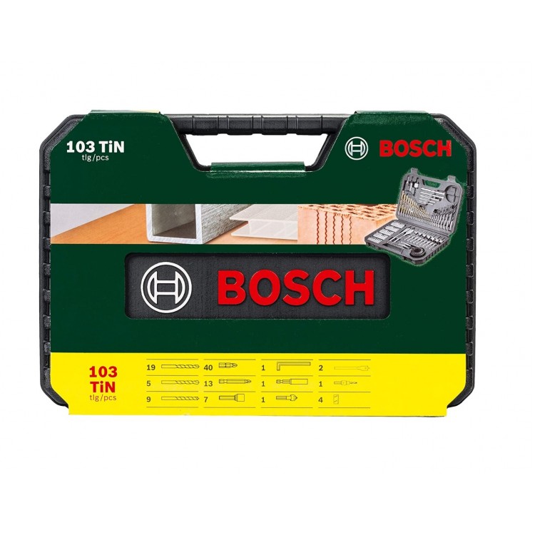 Bosch Matkap Seti Dahil V Line Titanyum 103 Parça 2607 017 367