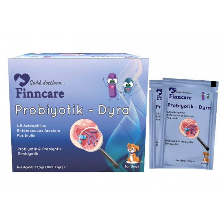 Finncare Probiyotik Dyra Köpekler için 30 x 1,25gr Bgon BG071