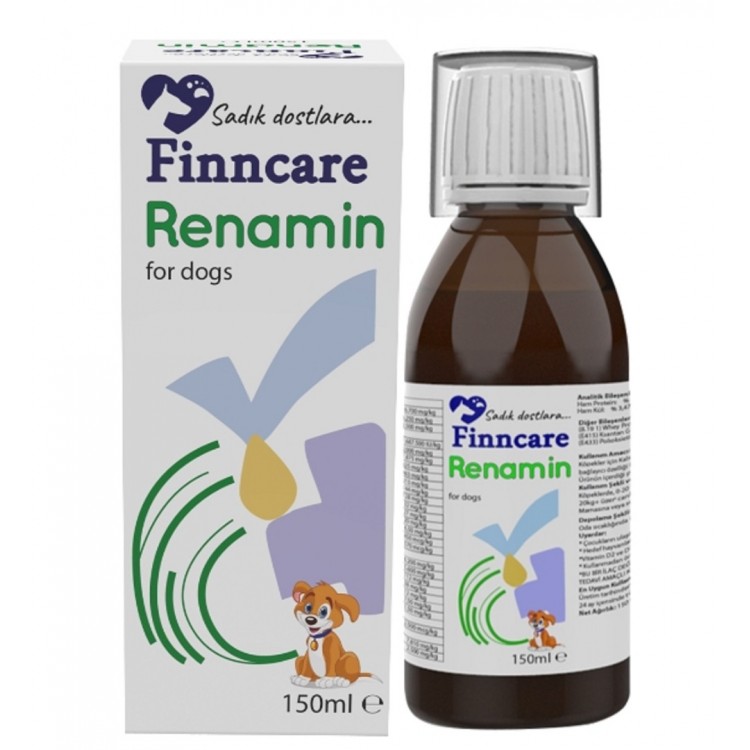 Finncare Renamin Böbrek Fonksiyonlarını Destekleyici Takviye Köpekler için 150 ml Bgon BG068