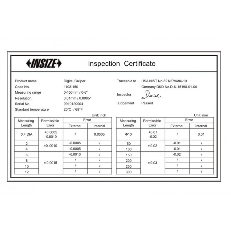 Insize 1108 300 Dijital Kumpas