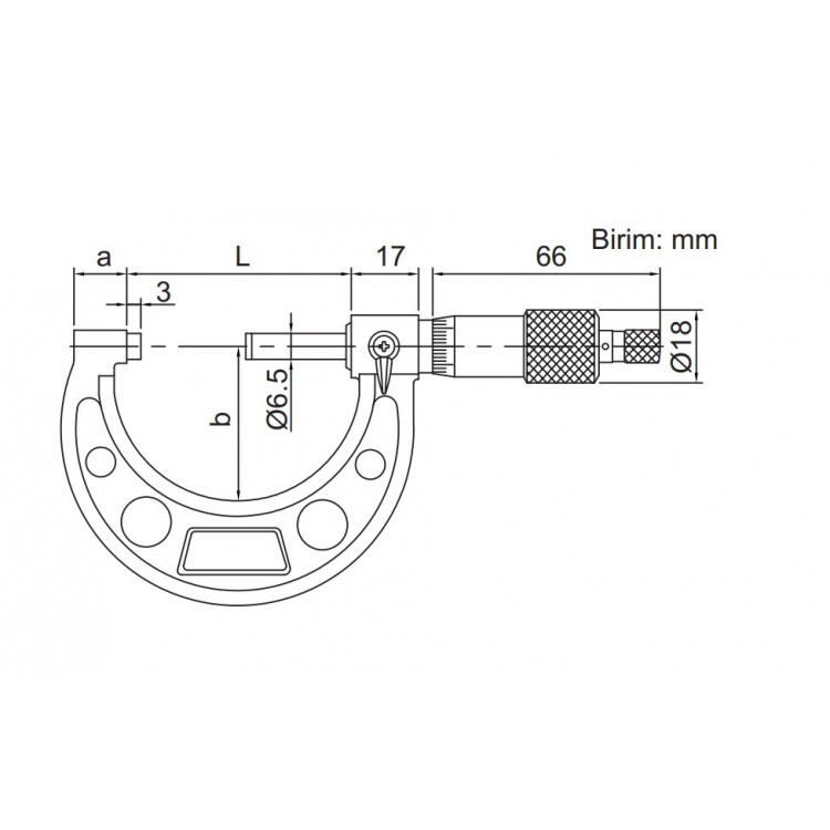 Insize 3203-25A Dış Çap Mikrometre