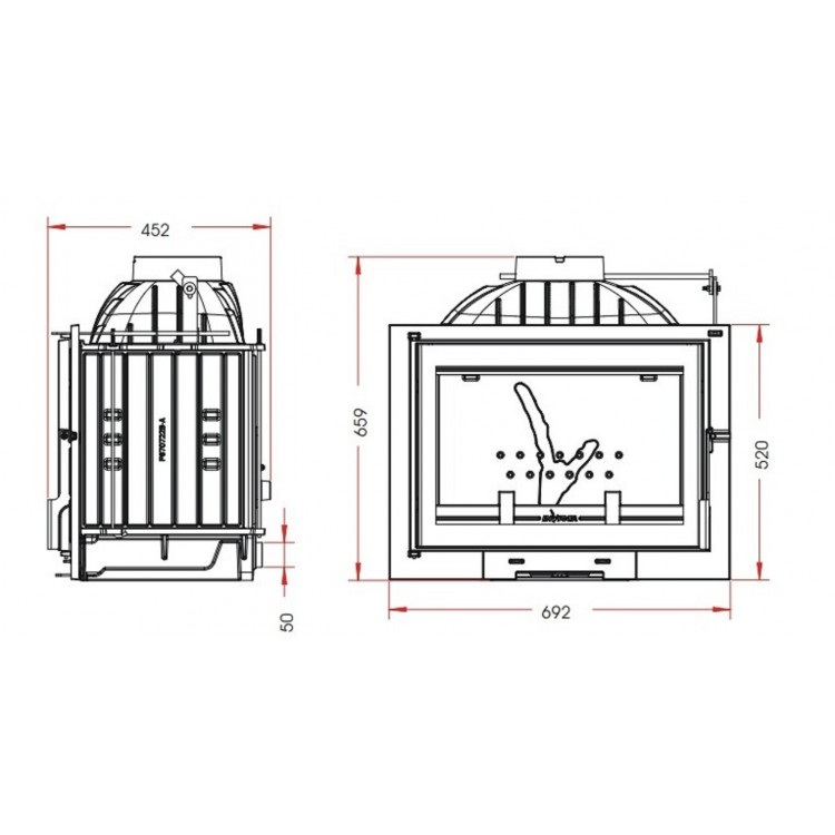 Invicta Klapeli Şömine Haznesi 700 Philos Angle 9771 03