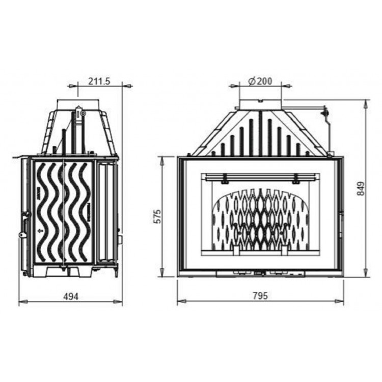 Invicta Klapeli Şömine Haznesi 800 Grande Angle 9285 75