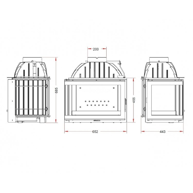 Invicta Şömine Haznesi Sol Açık Klapeli 700 Foyer Angle 6264 73