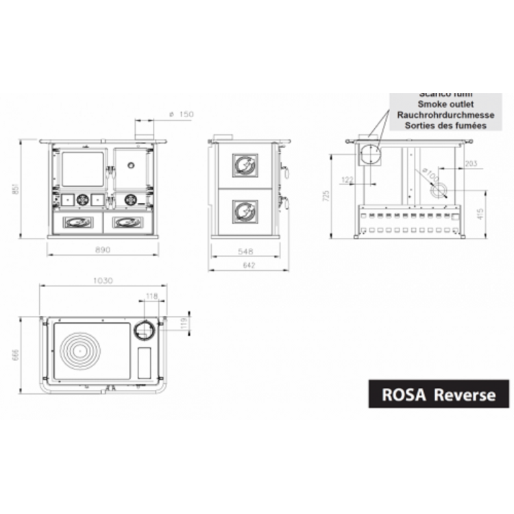 La Nordica Rosa Reverse 2.0 Kuzine Soba Kırmızı 7015070