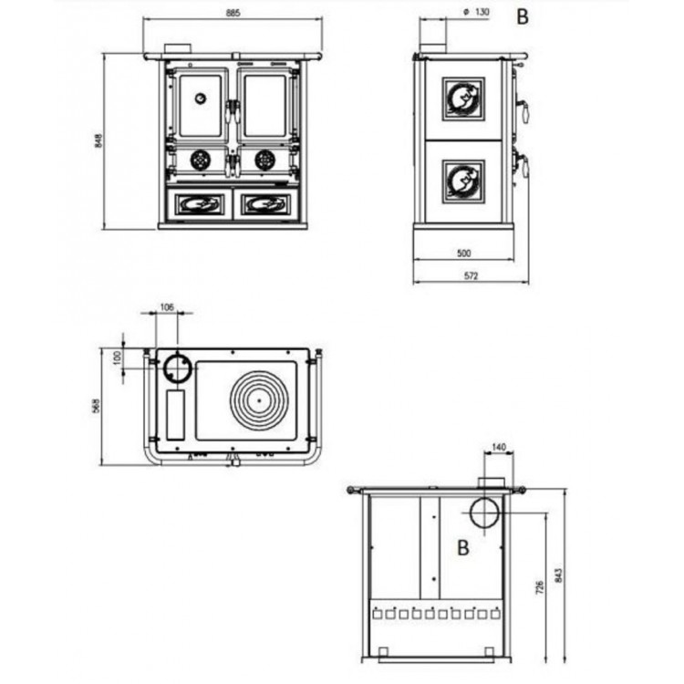 La Nordica Rosetta BII Kuzine Soba Krem 7013159