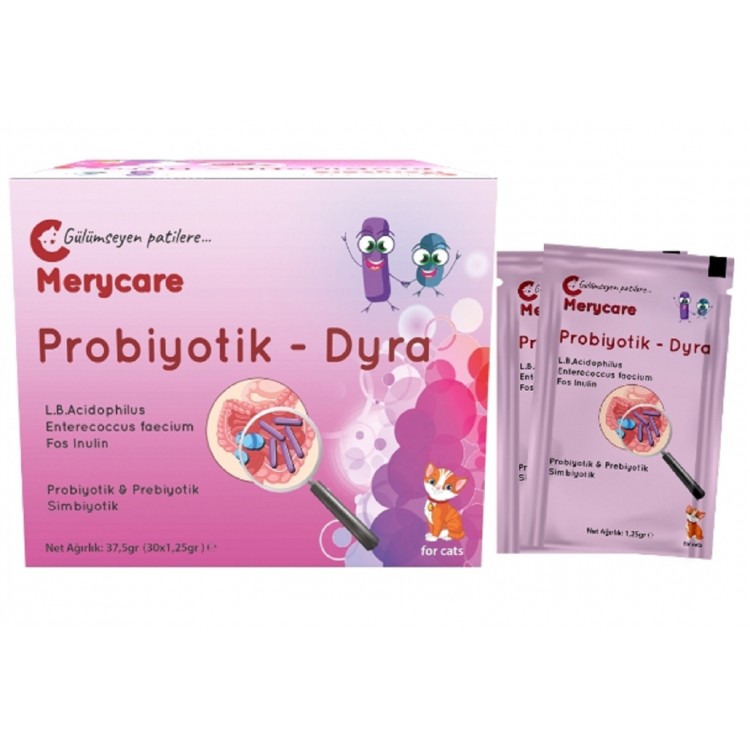 Merycare Probiyotik Dyra Kediler için 30 x 1,25 gr Bgon BG065