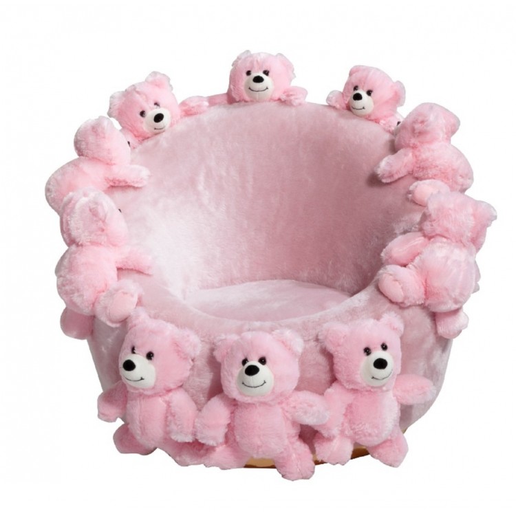 Miss Worble Teddy Bears Kids Pofuduk Berjer Kanepe Koltuk Pembe