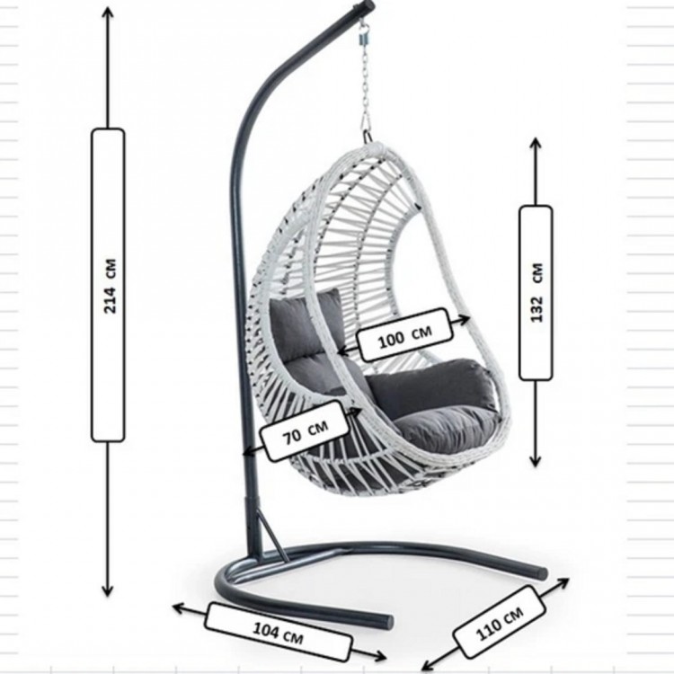 Babahçe Cosmo Bahçe Salıncak Swing Garden Açık Renkli Minder