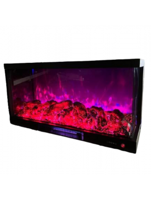 Alaz Efekt 3D Elektrikli Şömine Sağ Açık Wifi Bluetoothlu Prizmatik 90 Lık