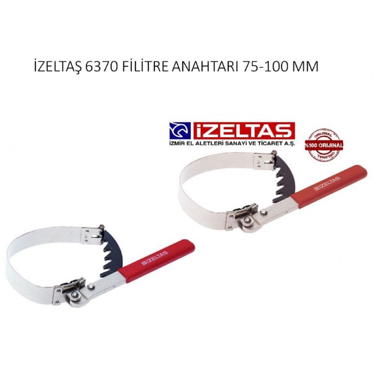 İzeltaş Yağ Filtre Sökeceği Krom Kırmızı 75 100 mm 6370 26 0100