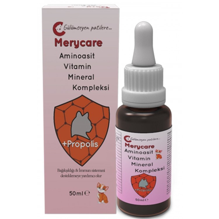 Merycare Aminoasit Vitamin Mineral Kompleksi Kediler için 50 ml Bgon BG062